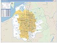 Salt Lake, Ut Carrier Route Wall Map